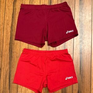 Asics SzL Red and Burgundy Volleyball Spandex